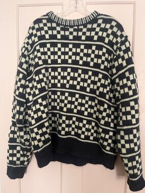 Truth Black and Cream Striped Knit Top